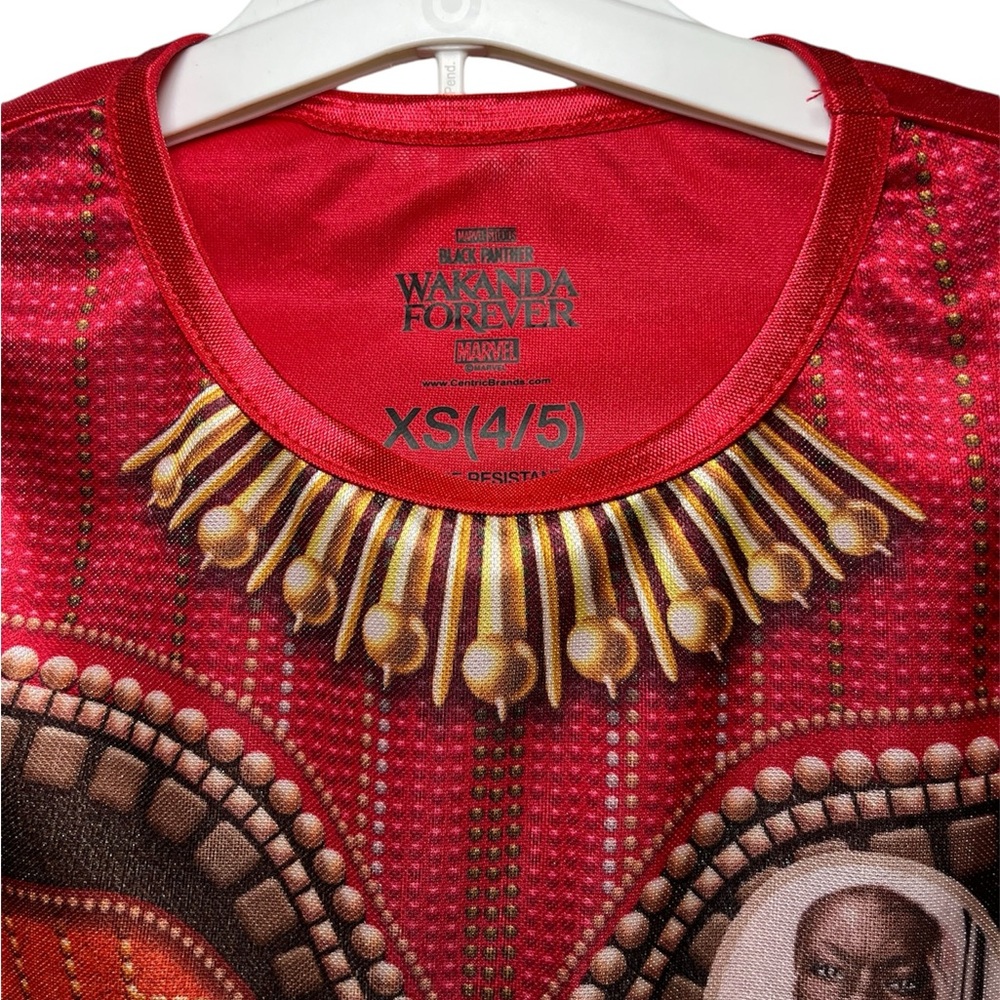 Wakanda Forever Black Red Panther Long-sleeve Halloween Costume Size: 4/5. - Picture 3 of 5